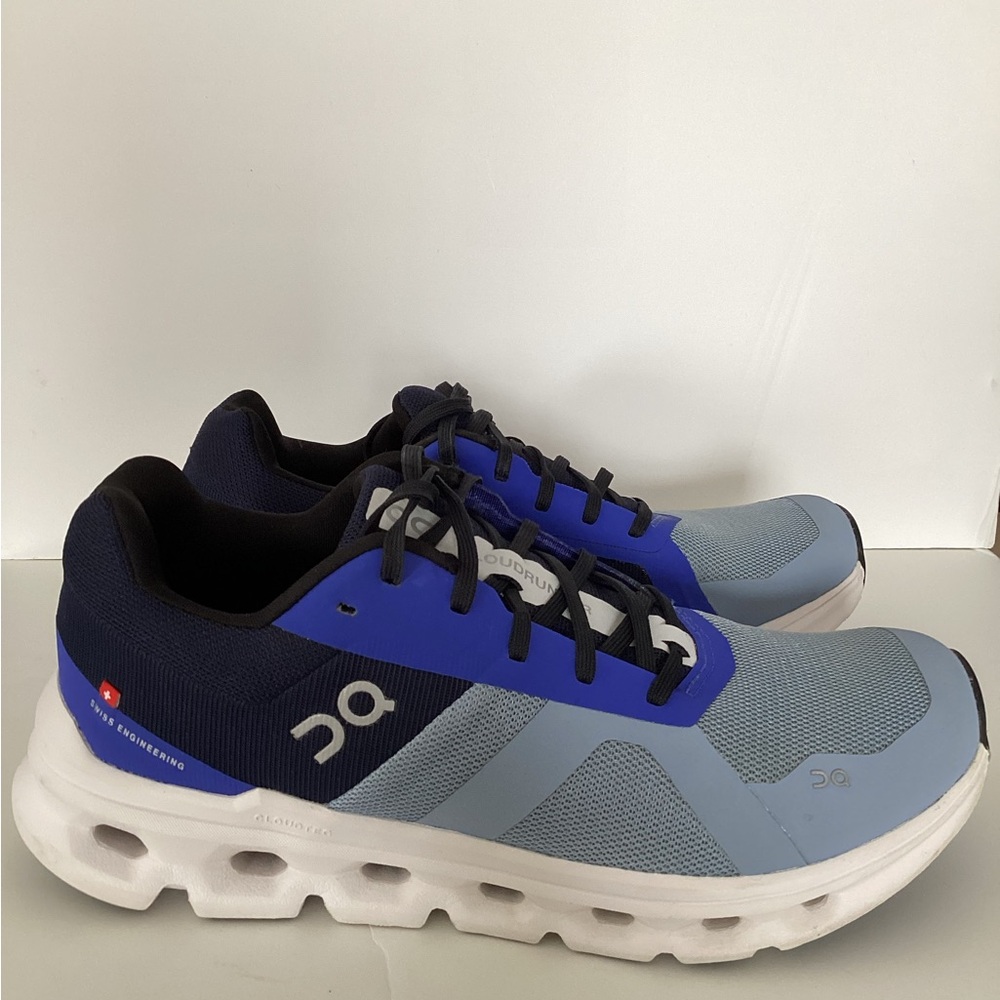 On Cloud Chambray/Midnight Running Trainer Sneakers 9W - Picture 9 of 13